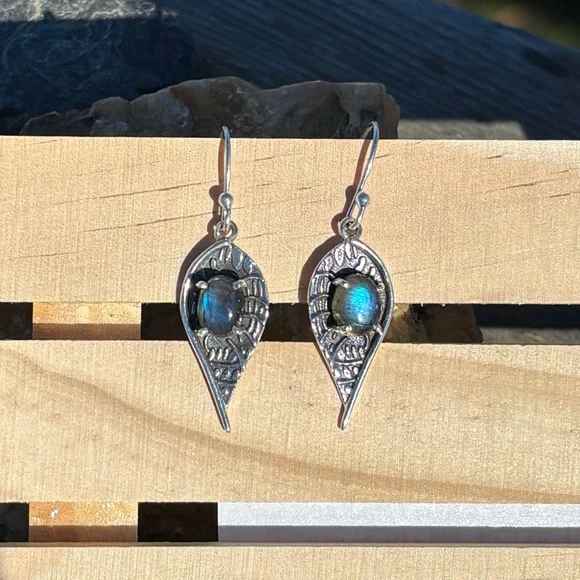 NEW! Labradorite Earrings - Picture 7 of 14